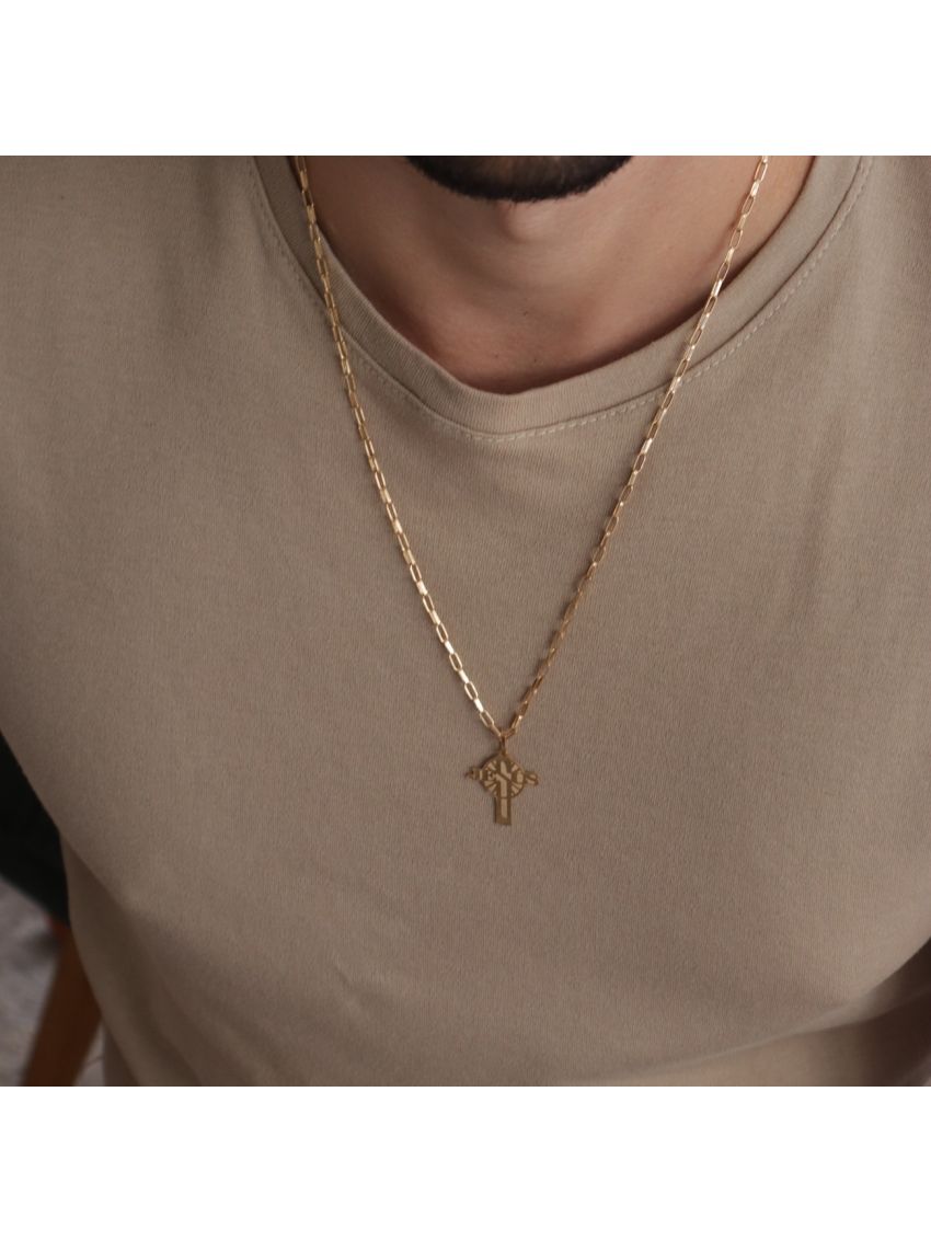 Pingente Ouro 18k Amarelo Jesus Cruz