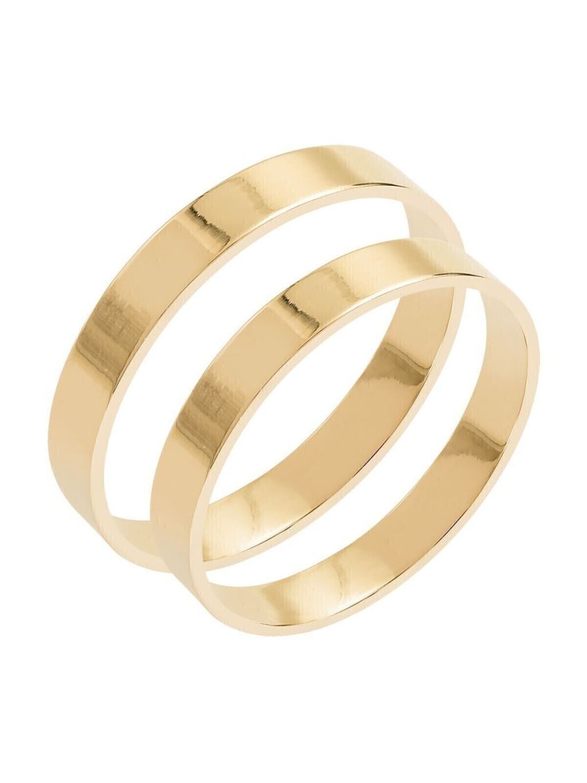Par de Aliança de Ouro 18k Reta 3.10mm 4 gramas