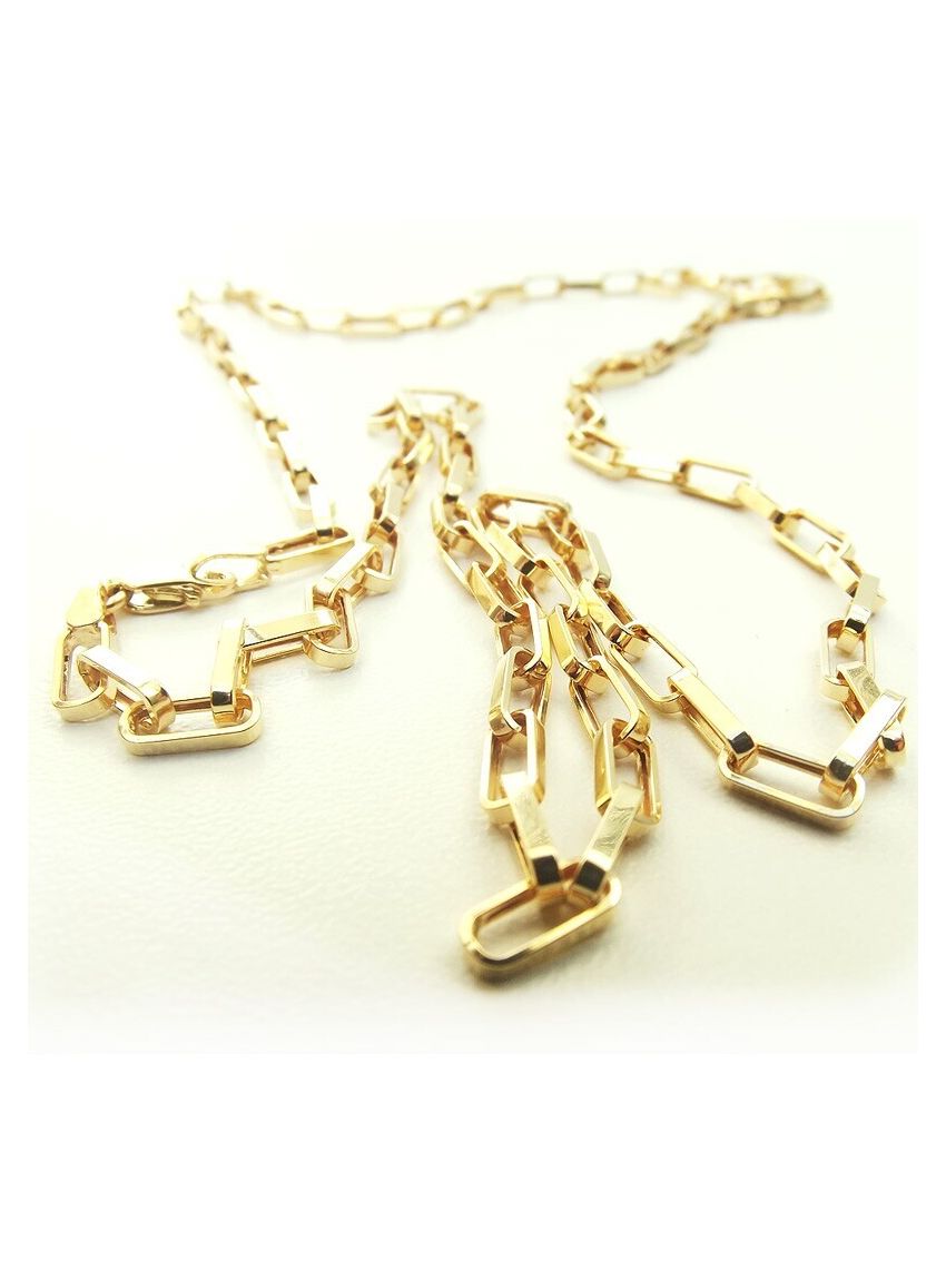 Corrente de Ouro 18k Link Media 45 cm