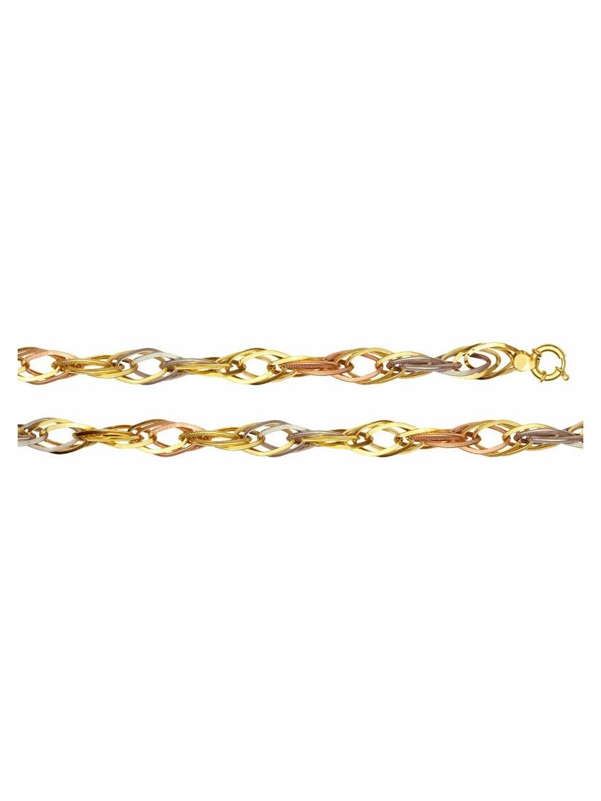 Pulseira de Ouro Gran Tricolor 3 cores
