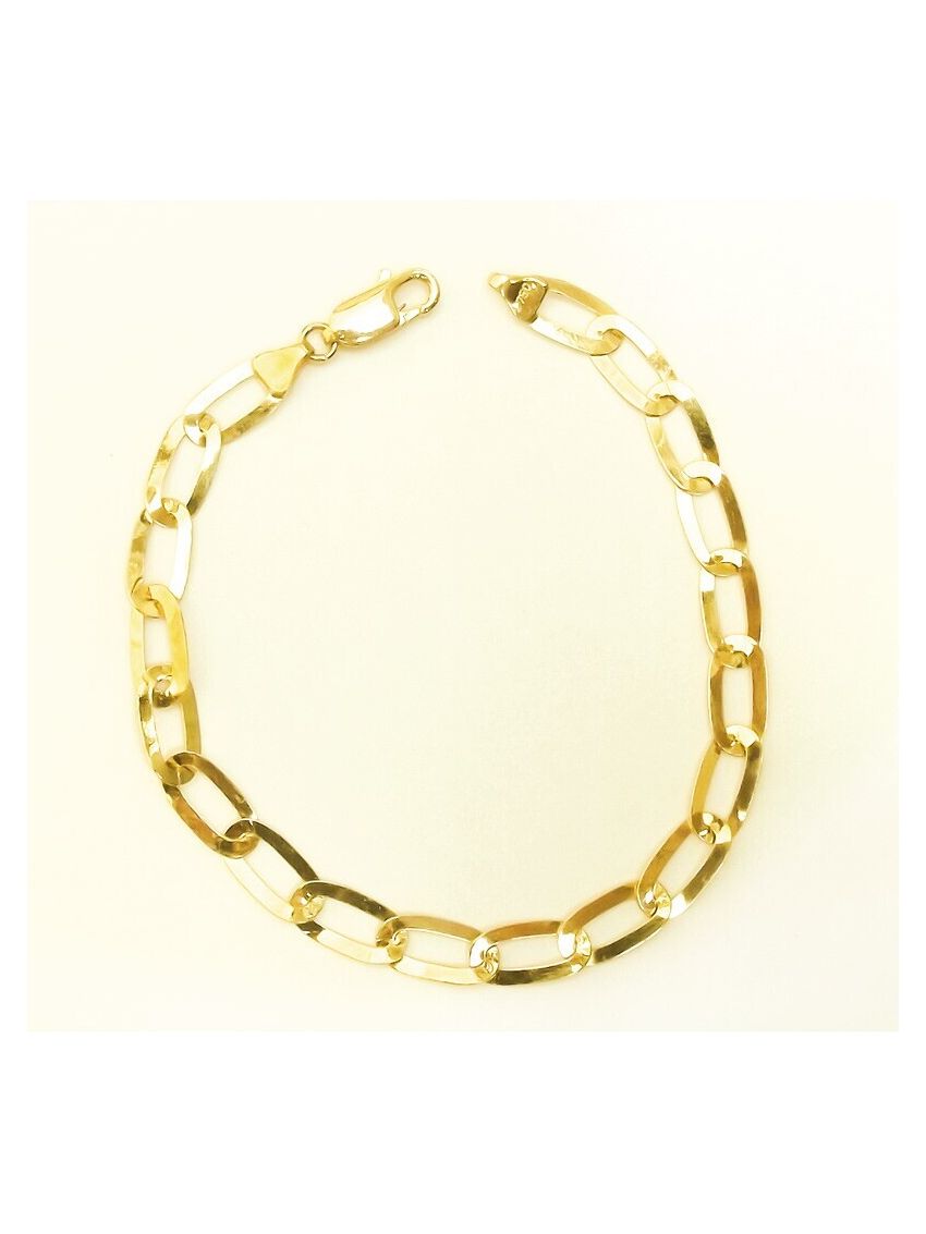Pulseira de Ouro 18k Maglie Ovale