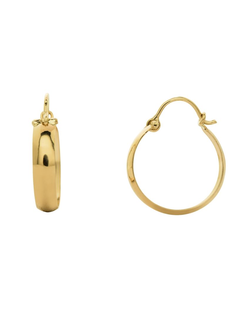 Brinco De Ouro 18k Feminino Argola Lucente