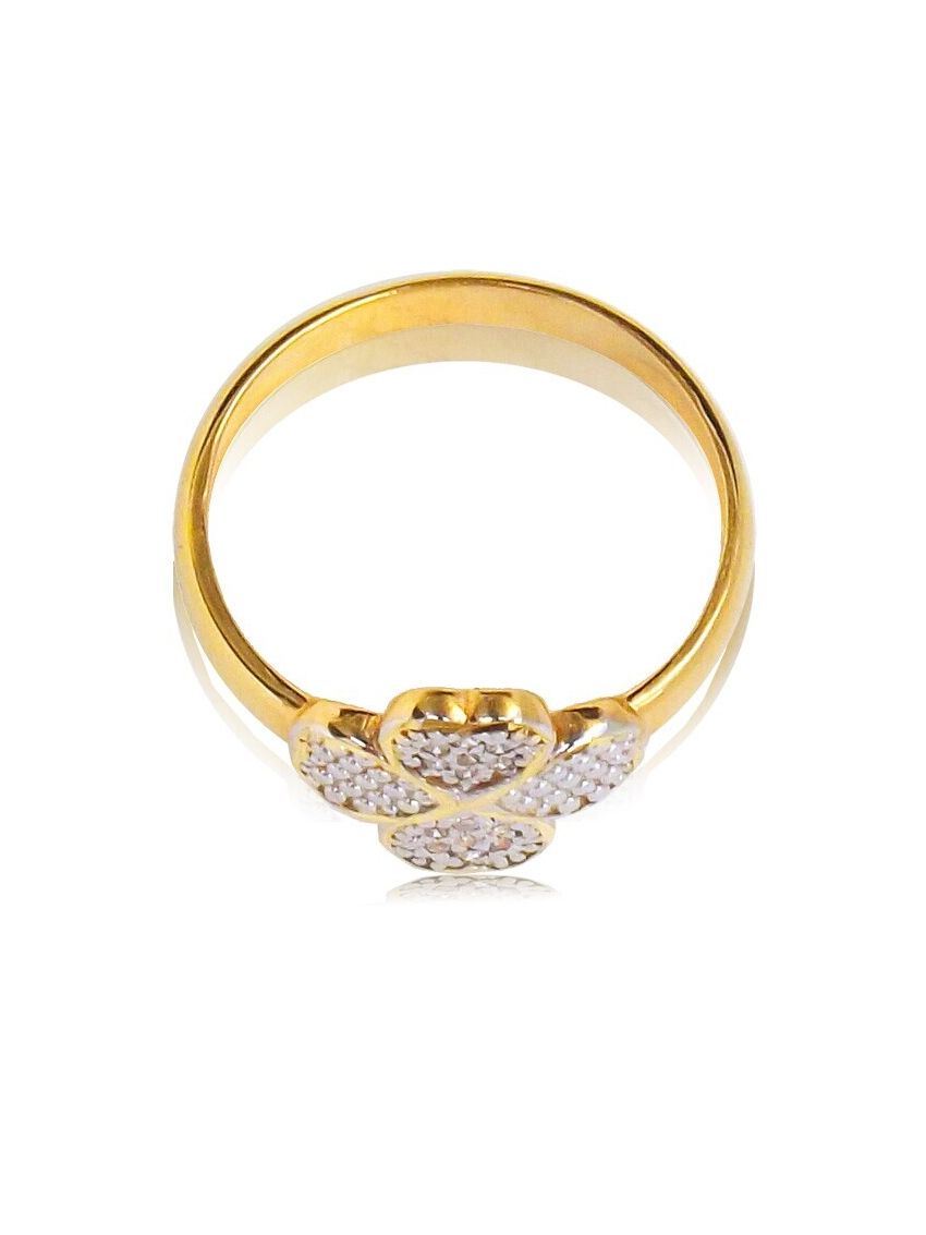 Anel de Ouro Trevo 4 Folhas Lykke Feminino