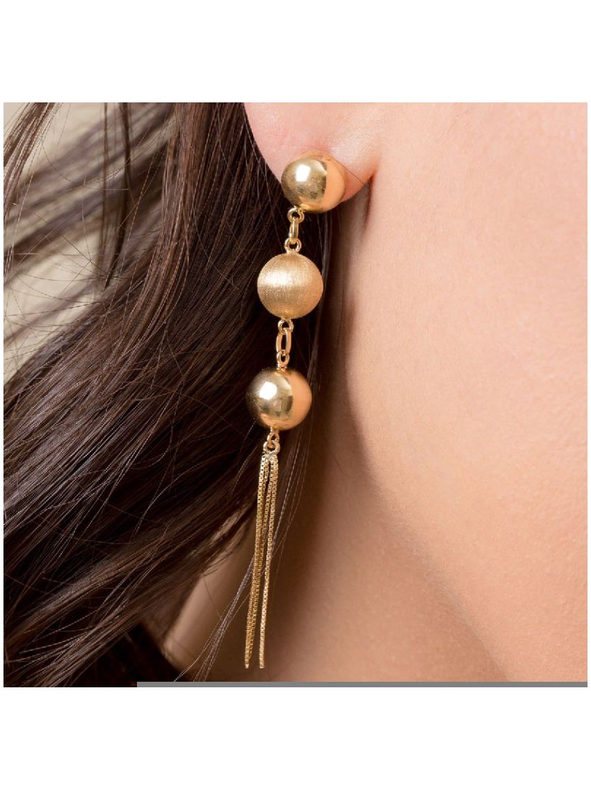Brinco de Ouro 18k Feminino Balle