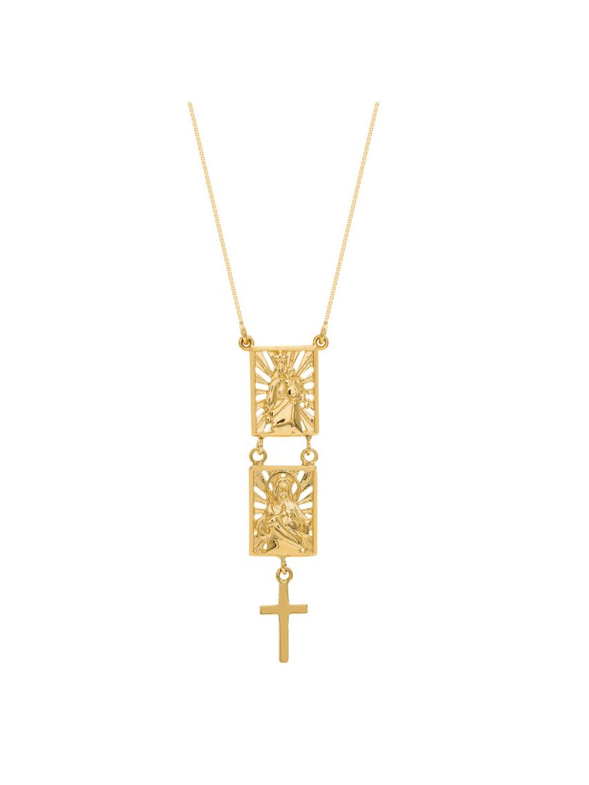 Escapulário Feminino de Ouro 18k
