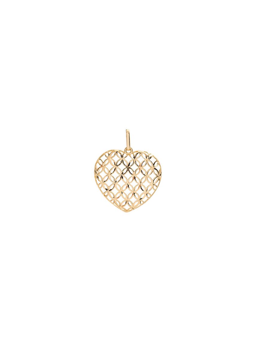 Pingente de Ouro 18k Coração Vazado Pequeno
