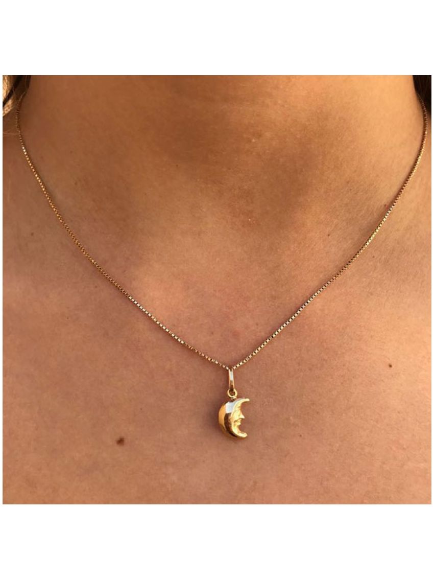 Pingente de Ouro 18k Lua