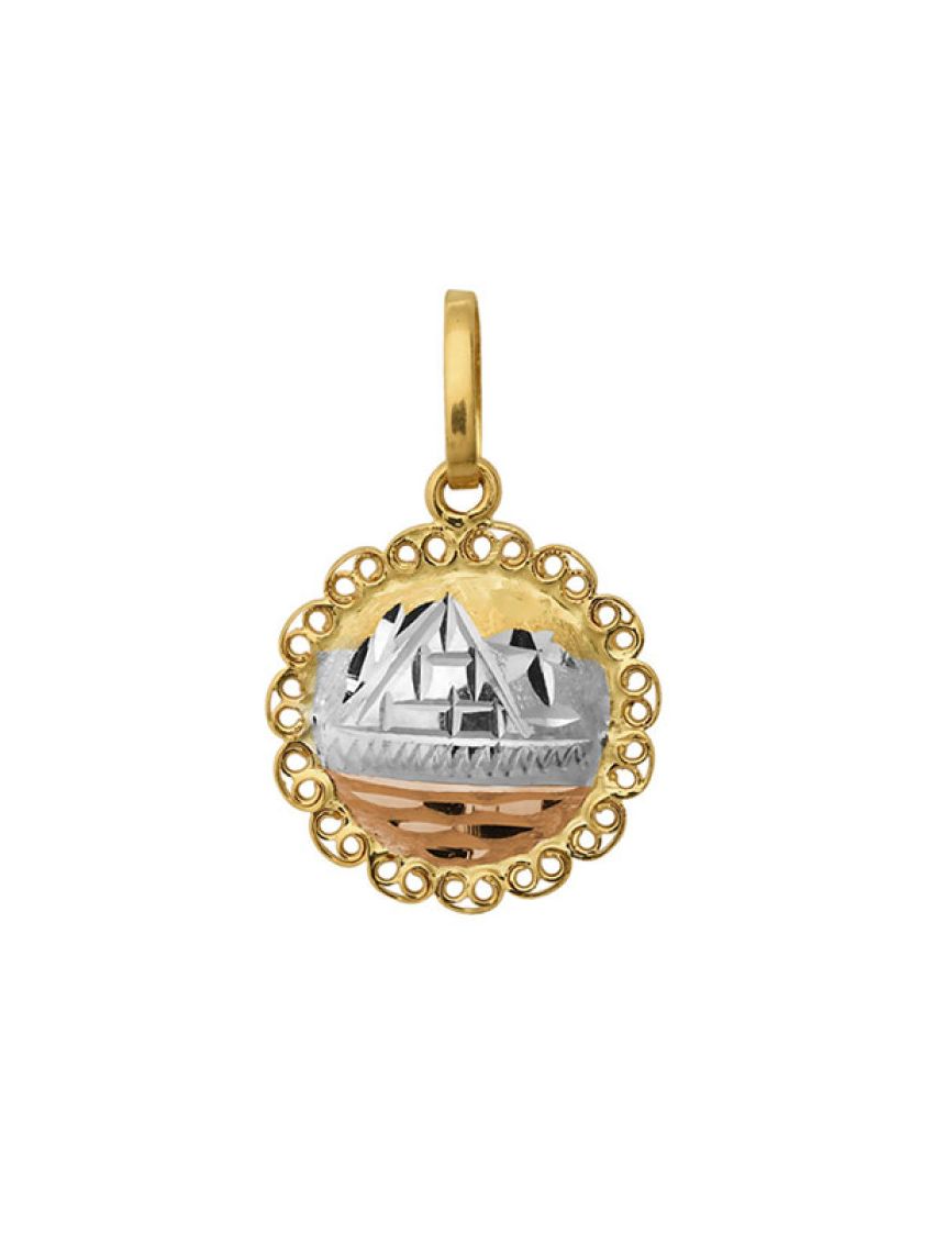 Pingente de Ouro 18k Escrava Pequeno Detalhado
