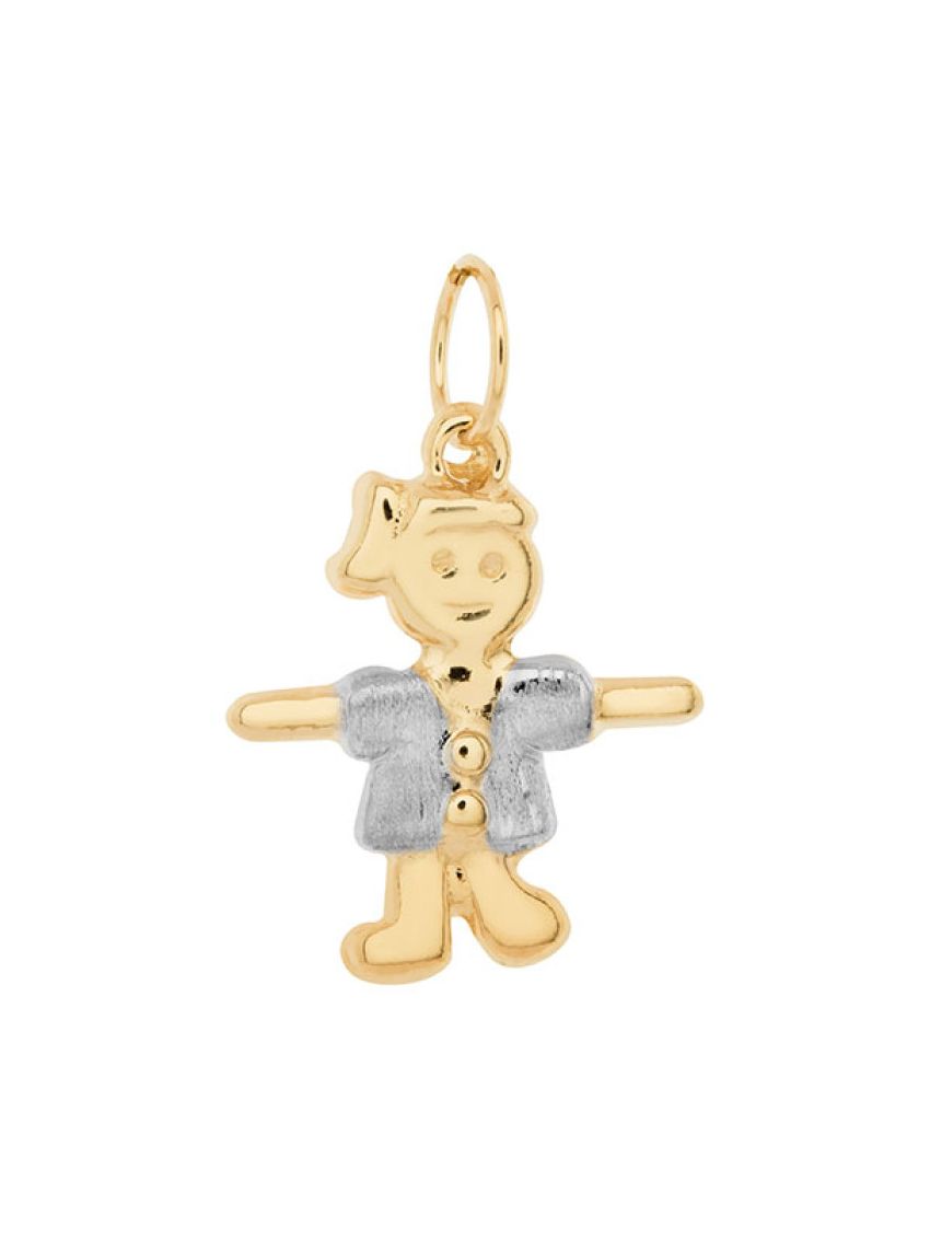 Pingente Menina Ouro Fosqueada