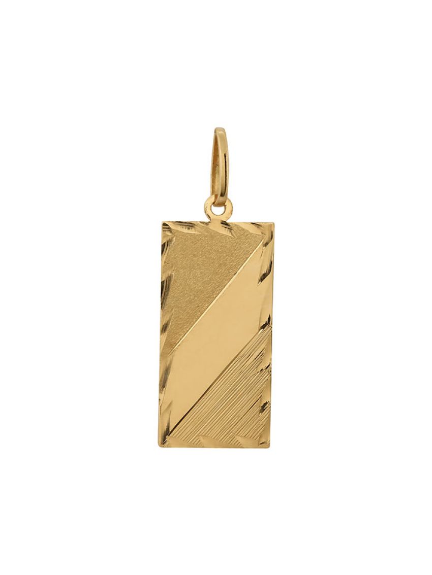 Pingente De Ouro 18k Plaquinha 2cm com Gravação