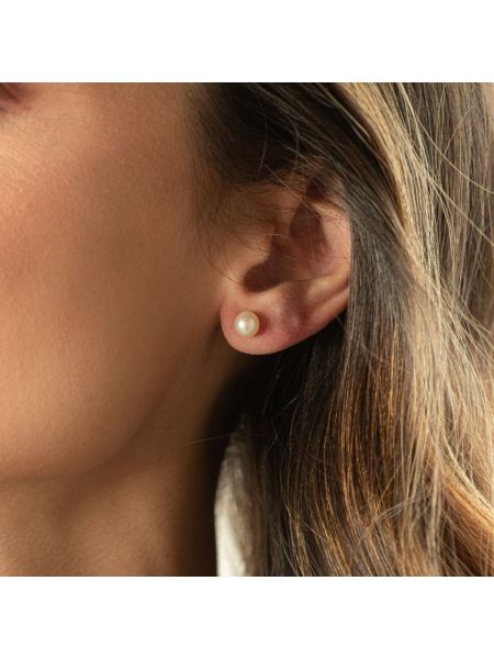 Brinco de Ouro 18k Pérola