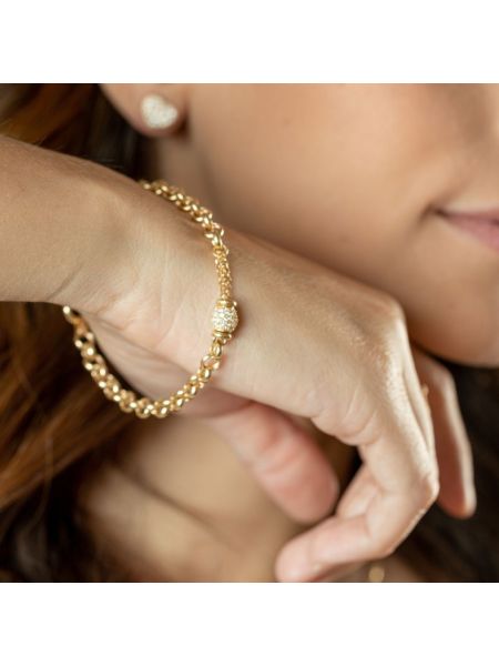 Pulseira Feminina Ouro 18k Portuguesa com Berloque