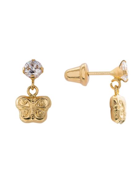 Brinco de Ouro Borboleta Infantil