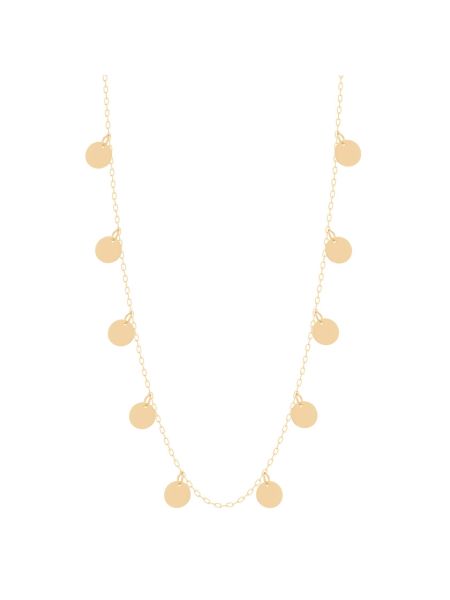Choker de Ouro 18k Feminina com Medalha Lisa