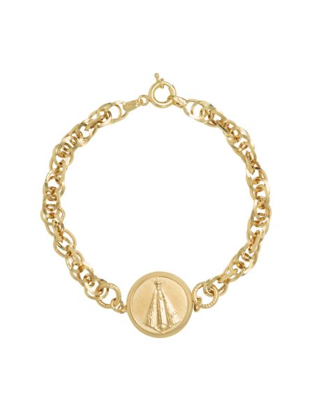 Pulseira Feminina Ouro 18k Nossa Senhora Grande