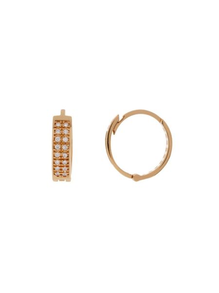 Brinco de Ouro 18k Argola com Pedras