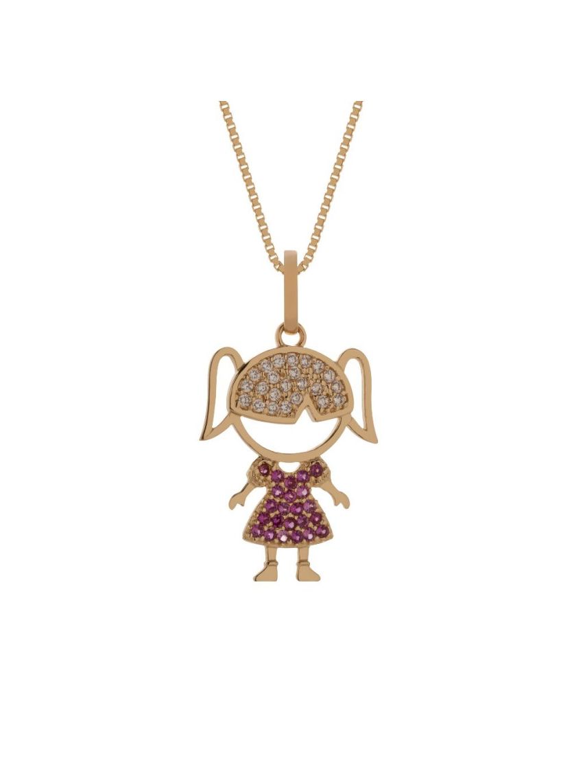 Pingente de Ouro 18k Menina