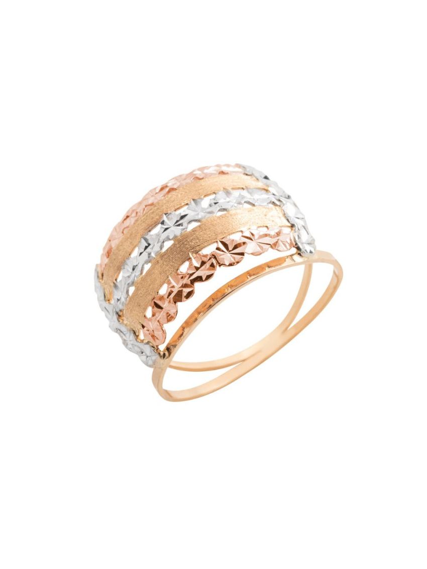 Anel de Ouro Estrela Spacious Feminino 3 Cores