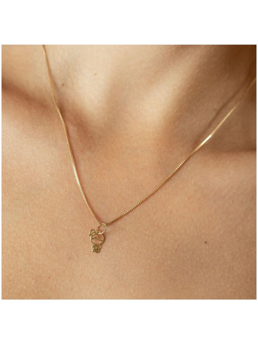 Pingente de Ouro Amarelo 18k Menina Pequeno
