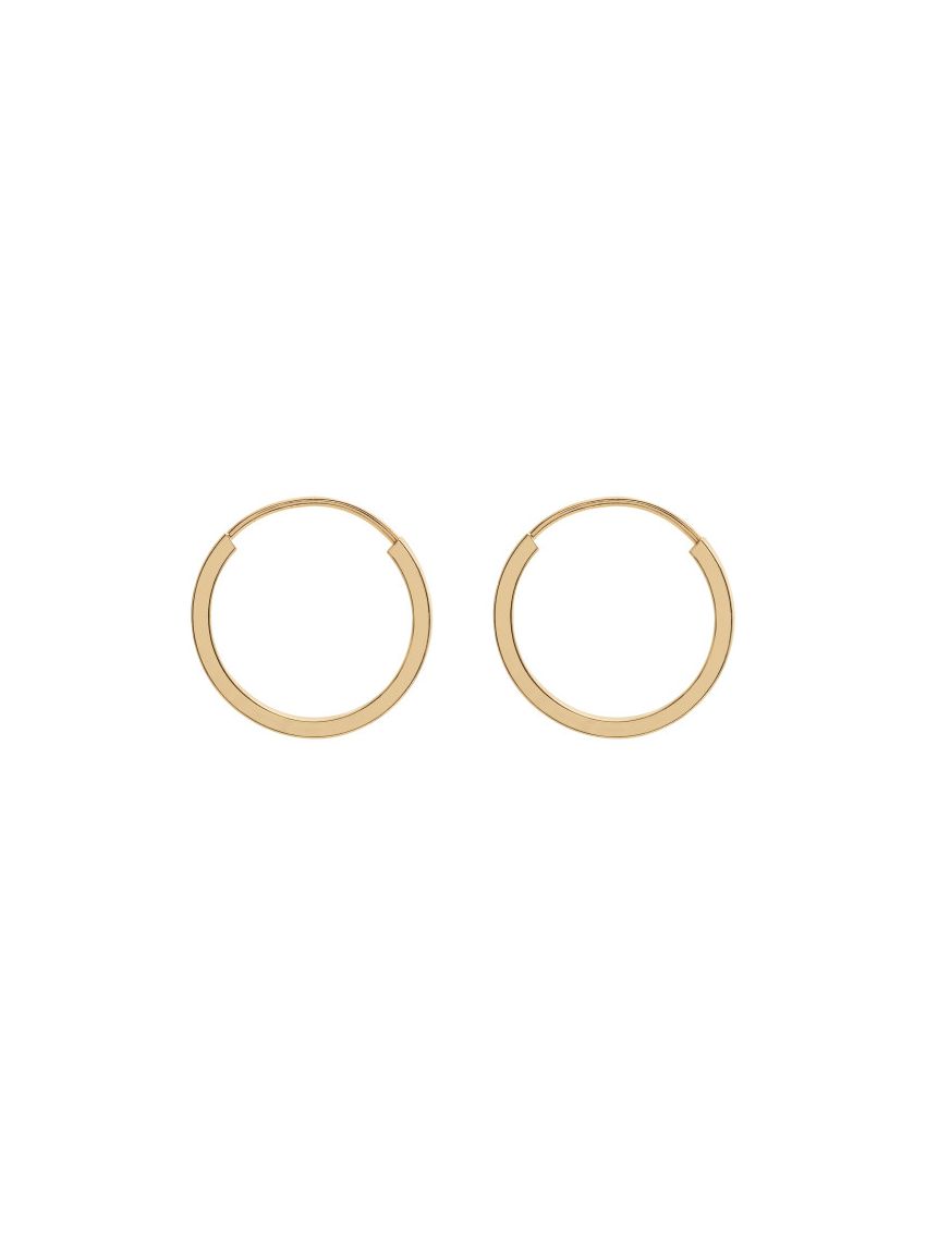 Brinco de Argola Ouro 18k Fio Quadrado Pequeno
