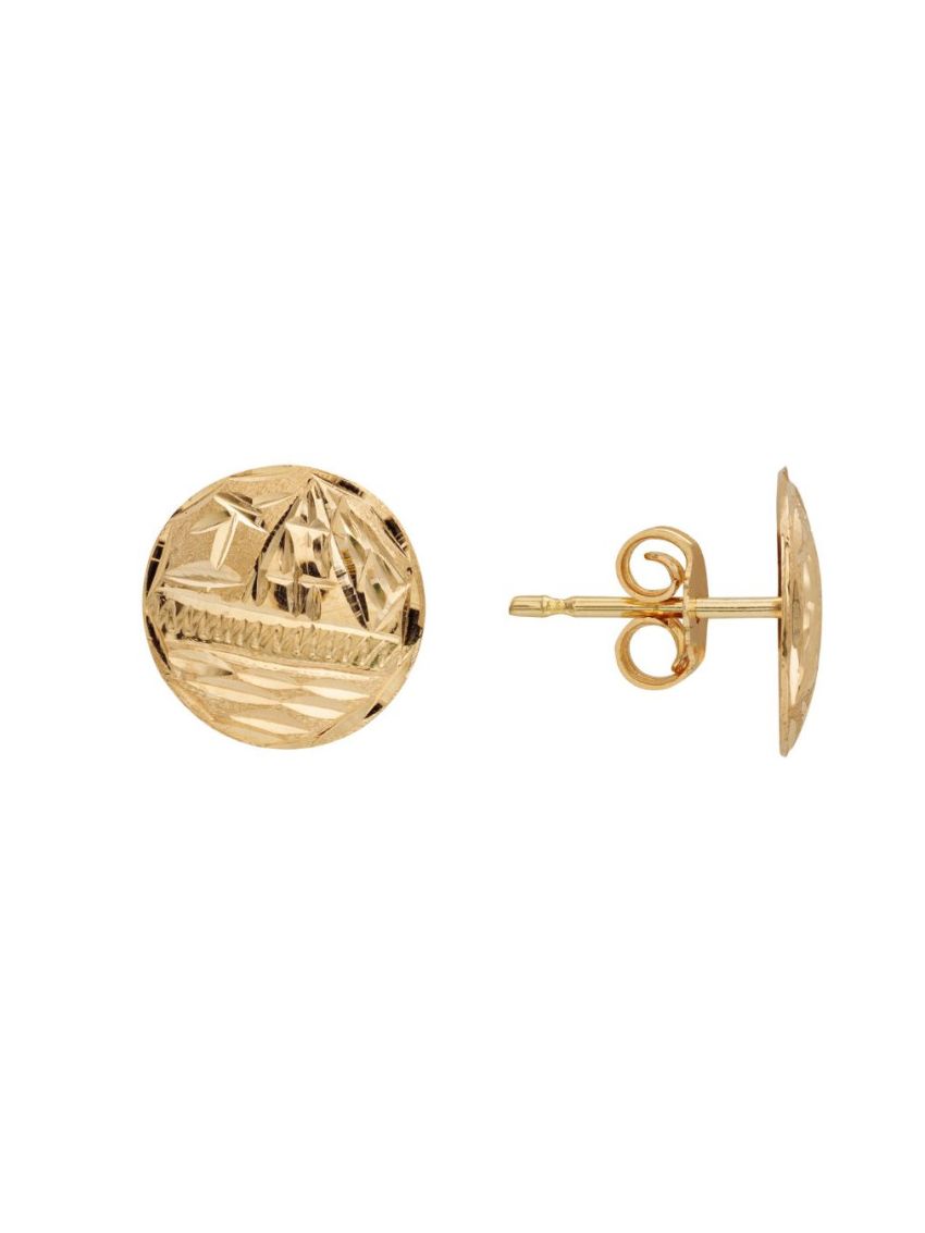 Brinco de Ouro 18k Redondo Escrava