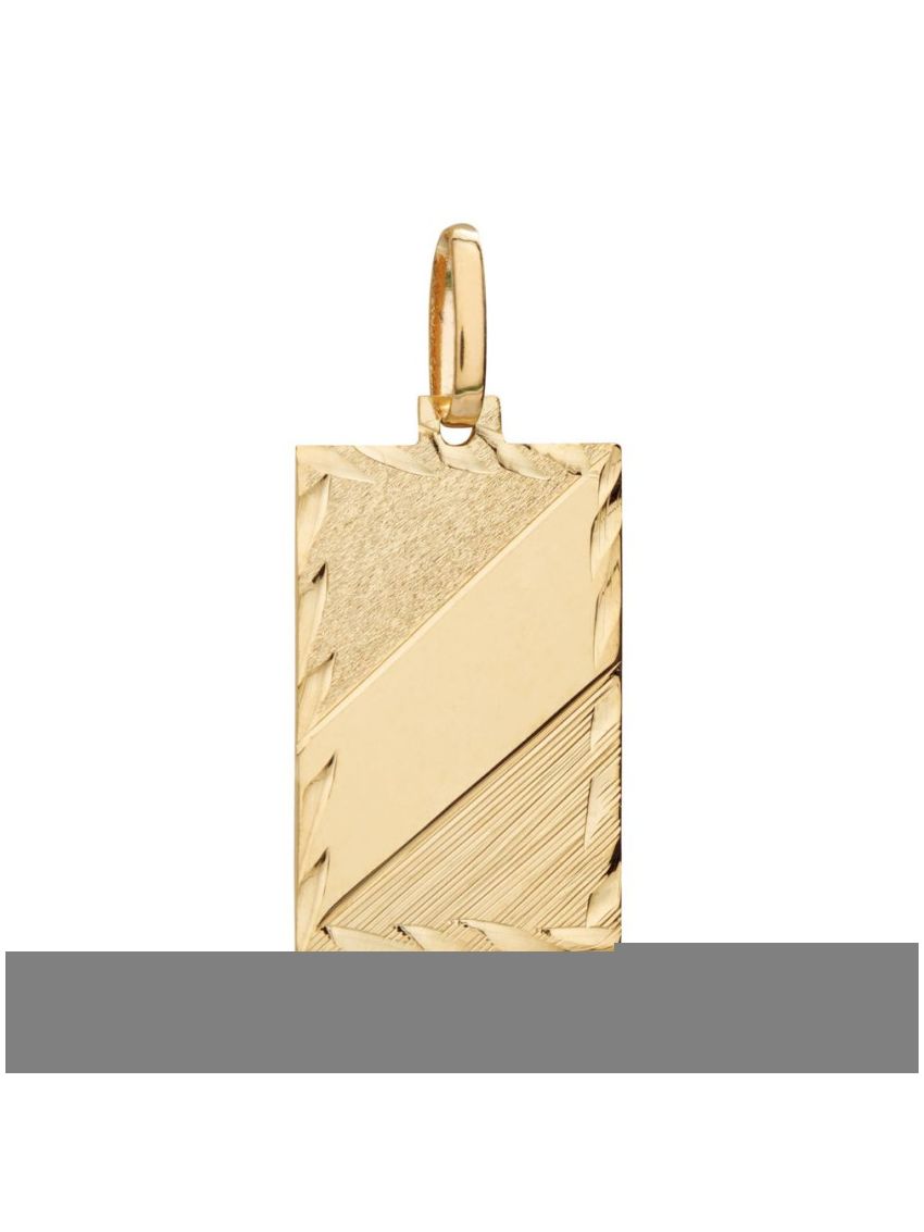 Pingente de Ouro 18k Placa 