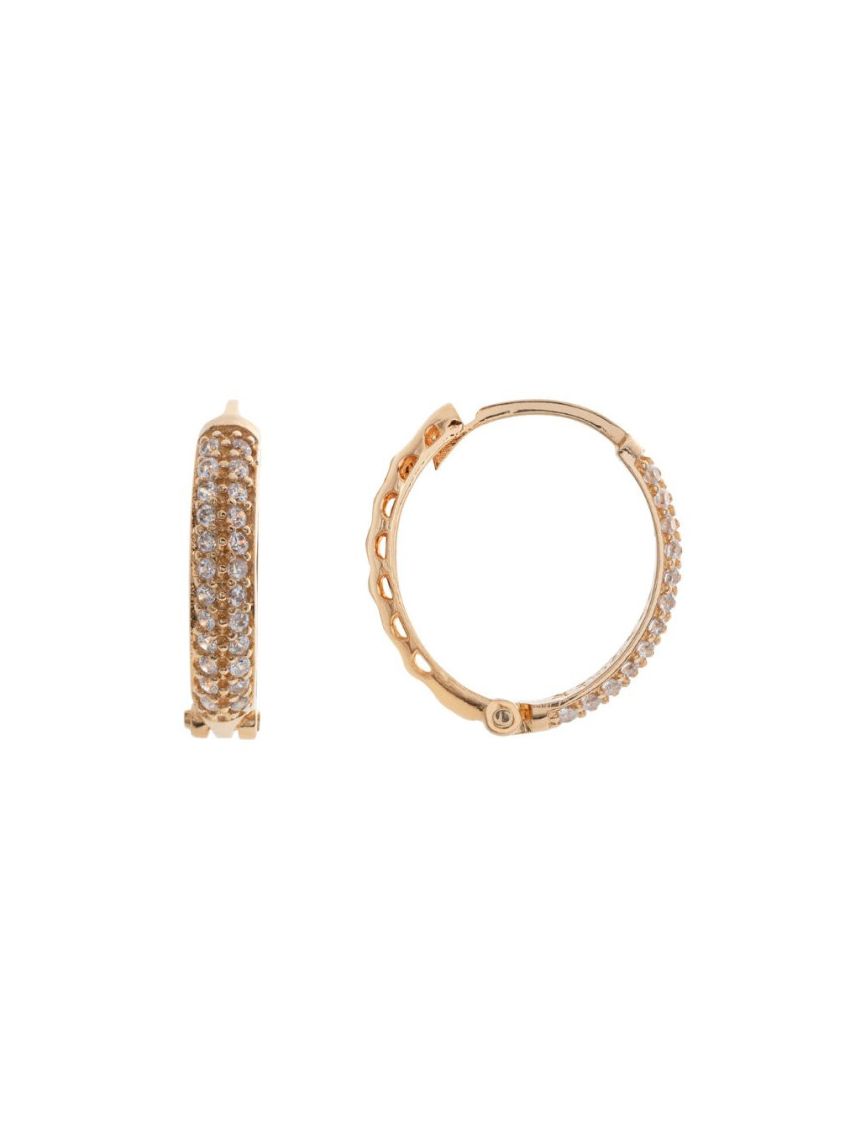 Brinco Feminino de Ouro 18k Argola Médio