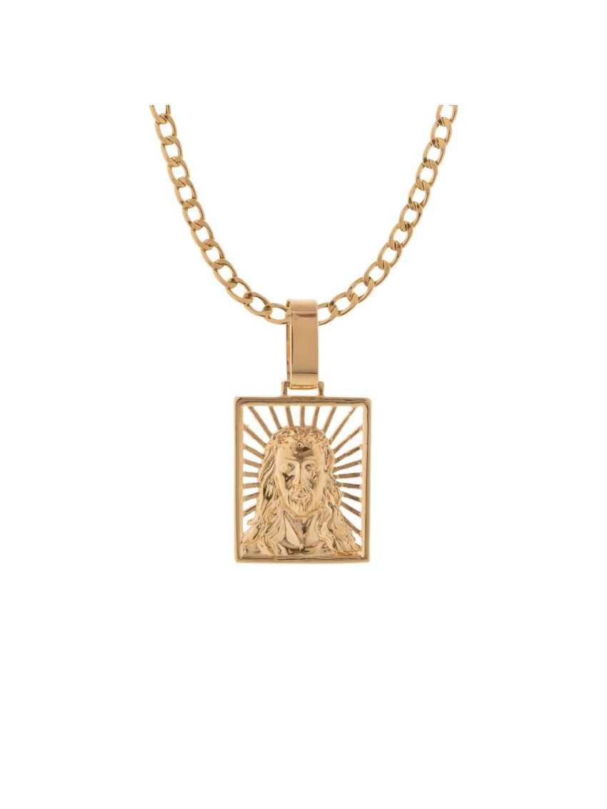 Pingente de Ouro 18k Face de Cristo 