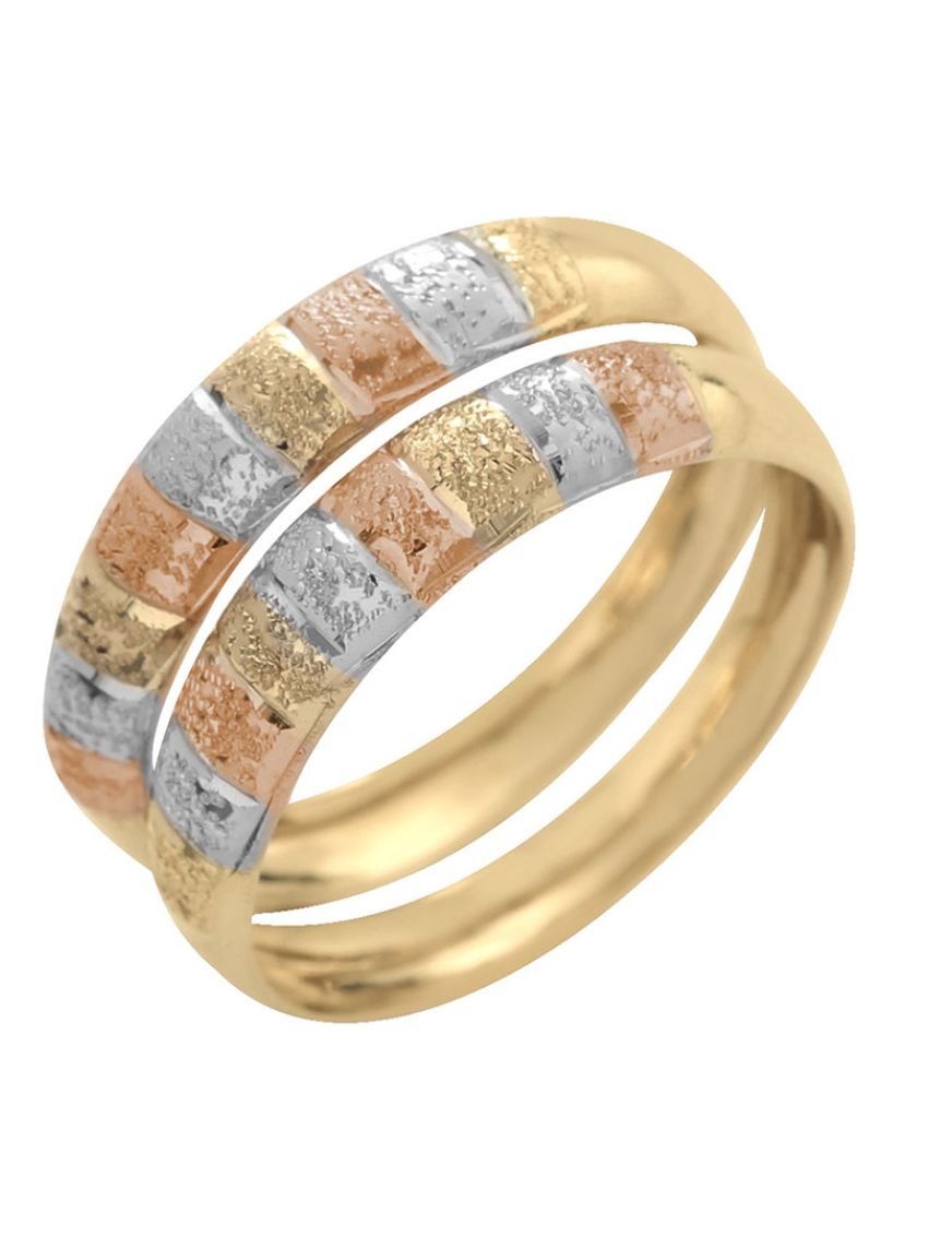 Par Aparador de Ouro 18k para Aliança de Casamento Elegance 2 peças
