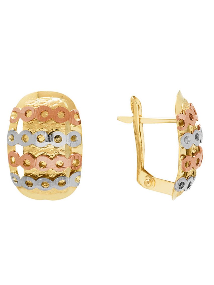 Brinco de Ouro 18k Feminino Anello Lucido