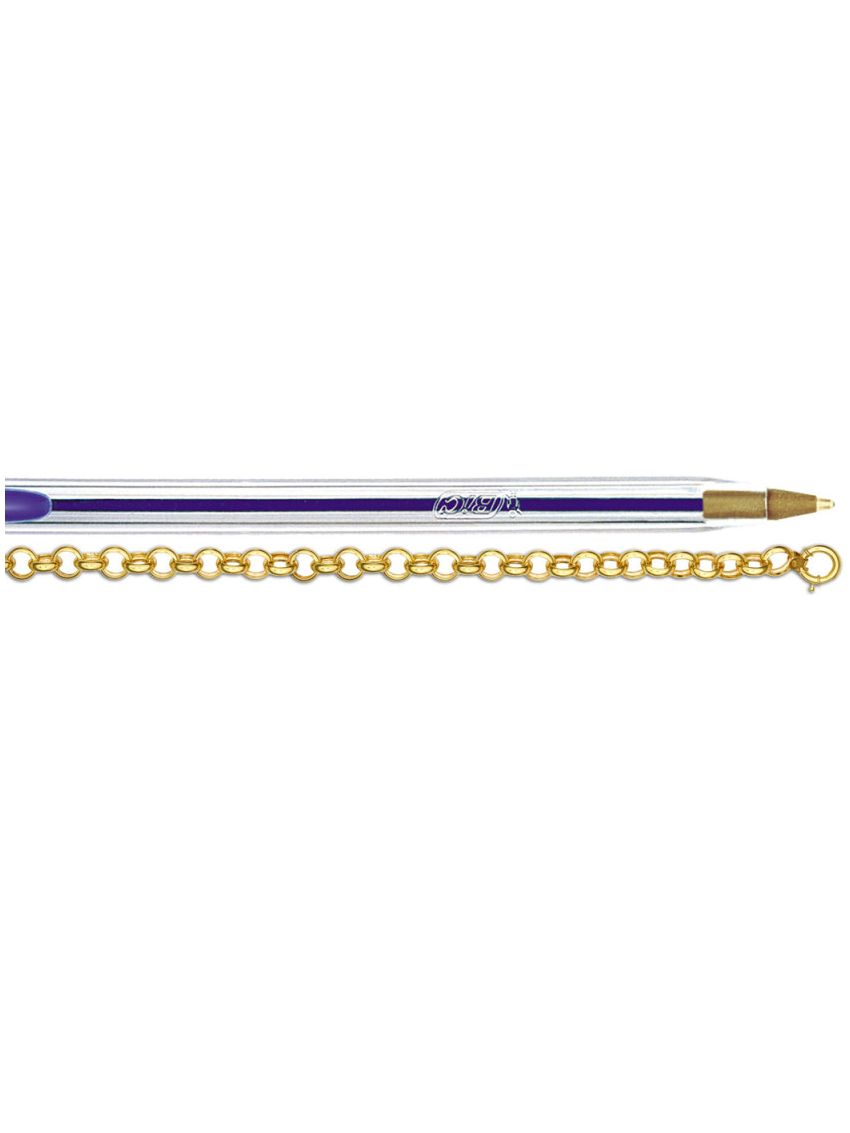 Pulseira de ouro 18k Portuguesa com corações vazados