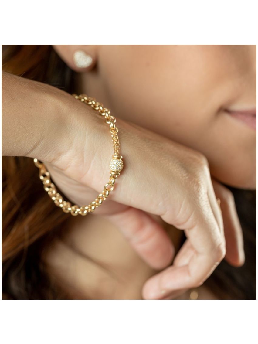 Pulseira Feminina Ouro 18k Portuguesa com Berloque