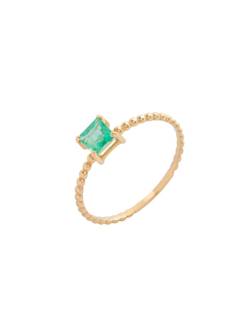 Anel de Ouro 18k Feminino com Pedras