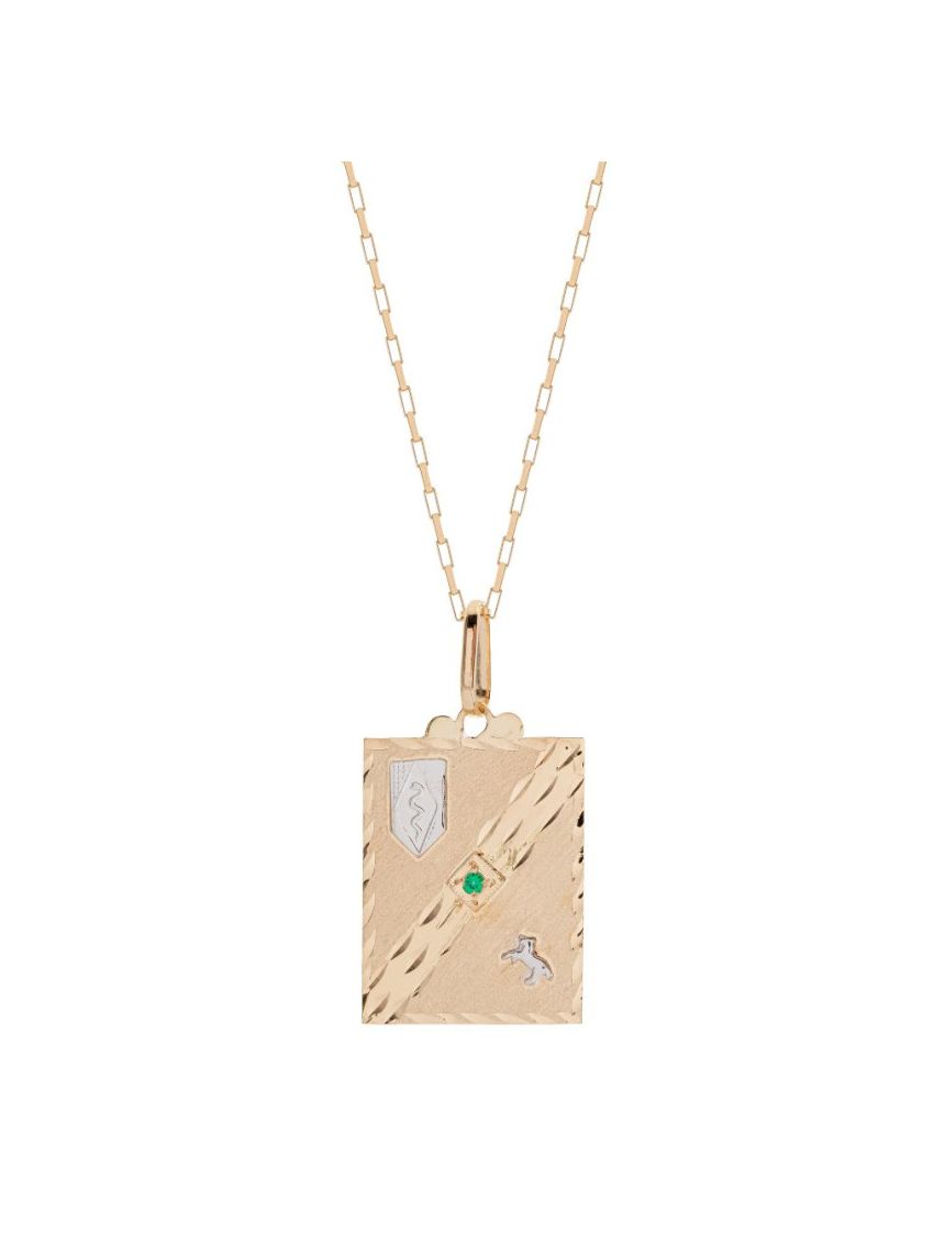 Pingente em Ouro 18k Placa de Formatura Zootecnia