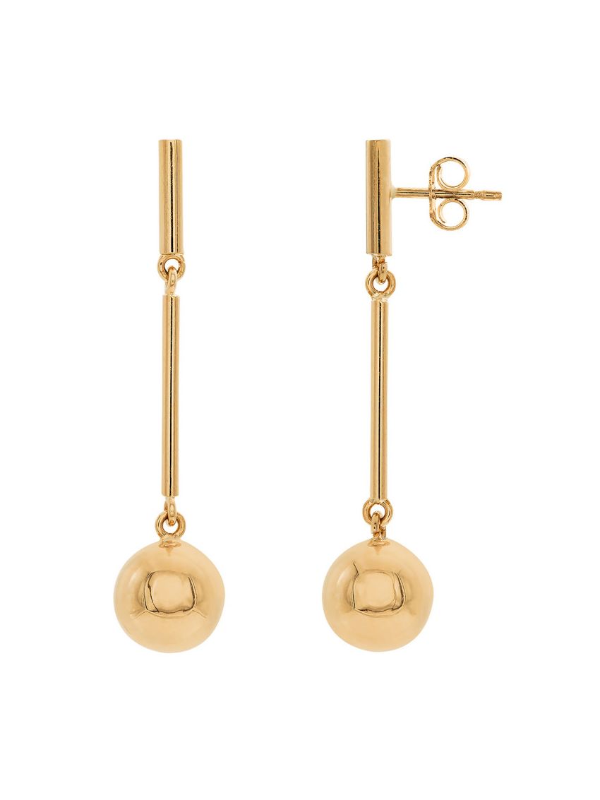 Brinco de Ouro 18k Bola 9mm