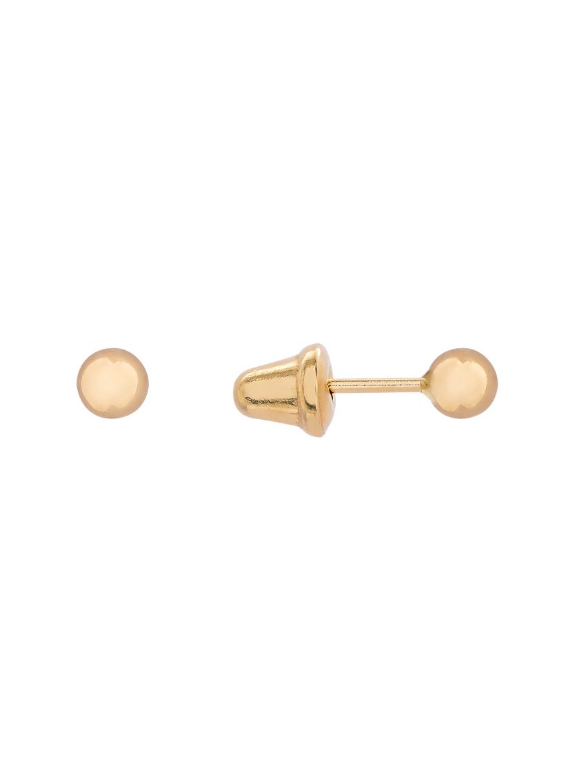 Brinco de Ouro 18k Bolinha Infantil 2.5mm
