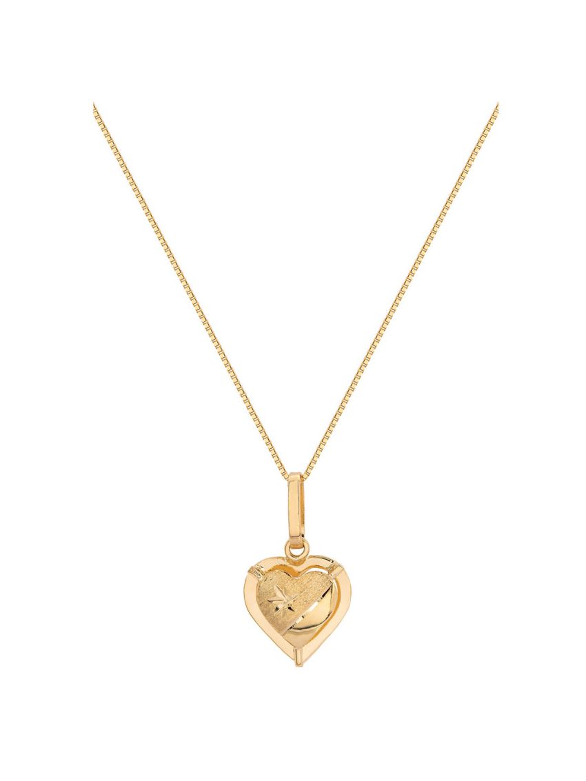 Corrente de Ouro 18k com Pingente Delicado Coração