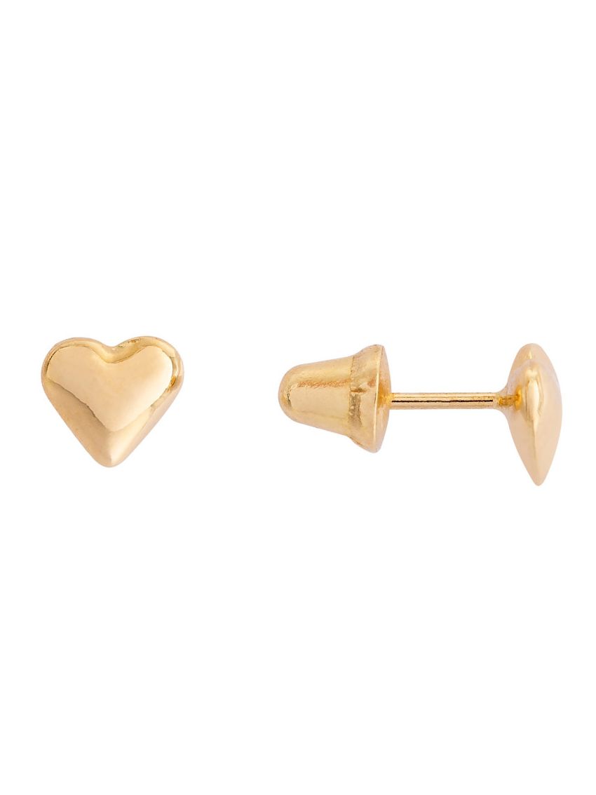 Brinco de Ouro 18k Coração Infantil