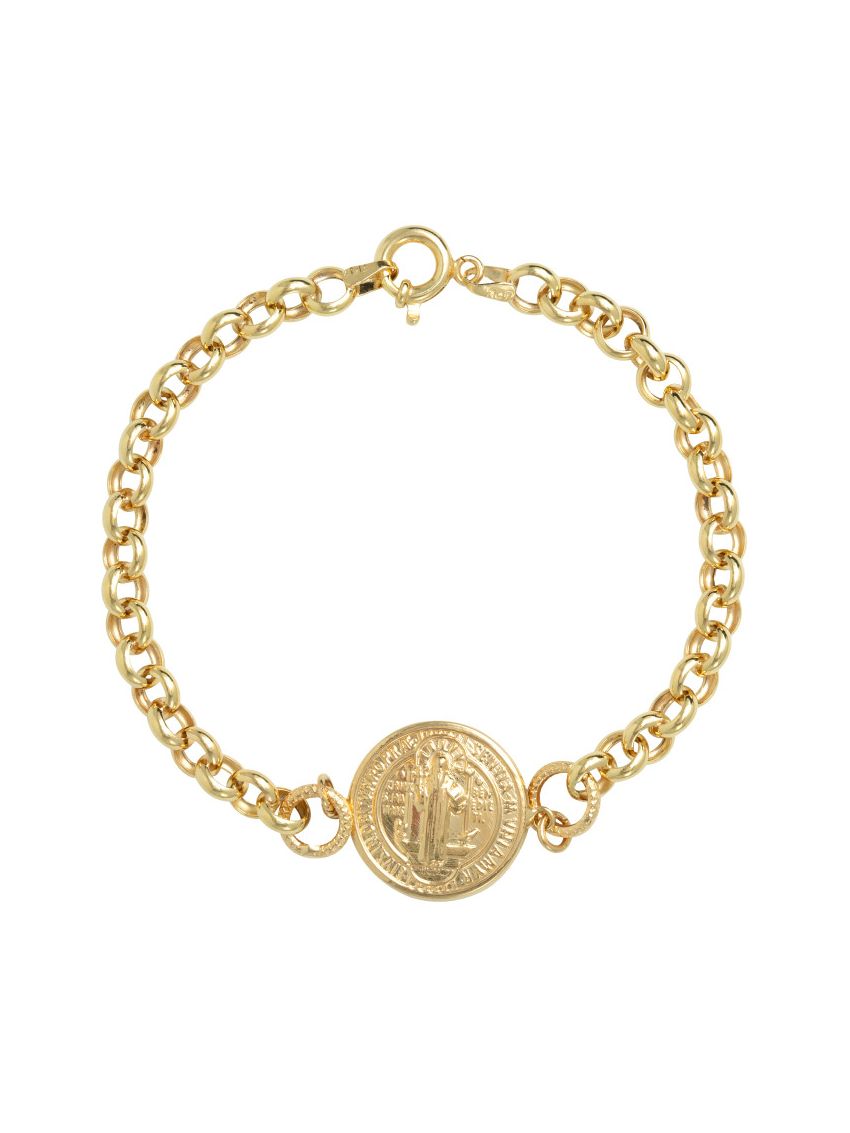 Pulseira Feminina Ouro 18k São Bento Grande