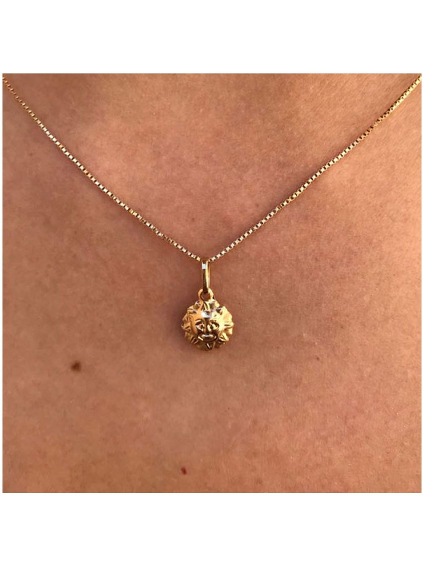 Pingente de Ouro 18k Sol