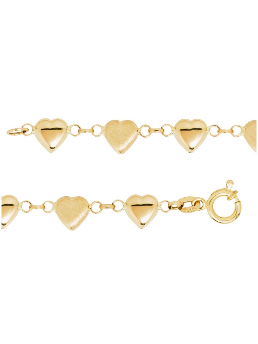 Pulseira de Ouro 18k com Coração
