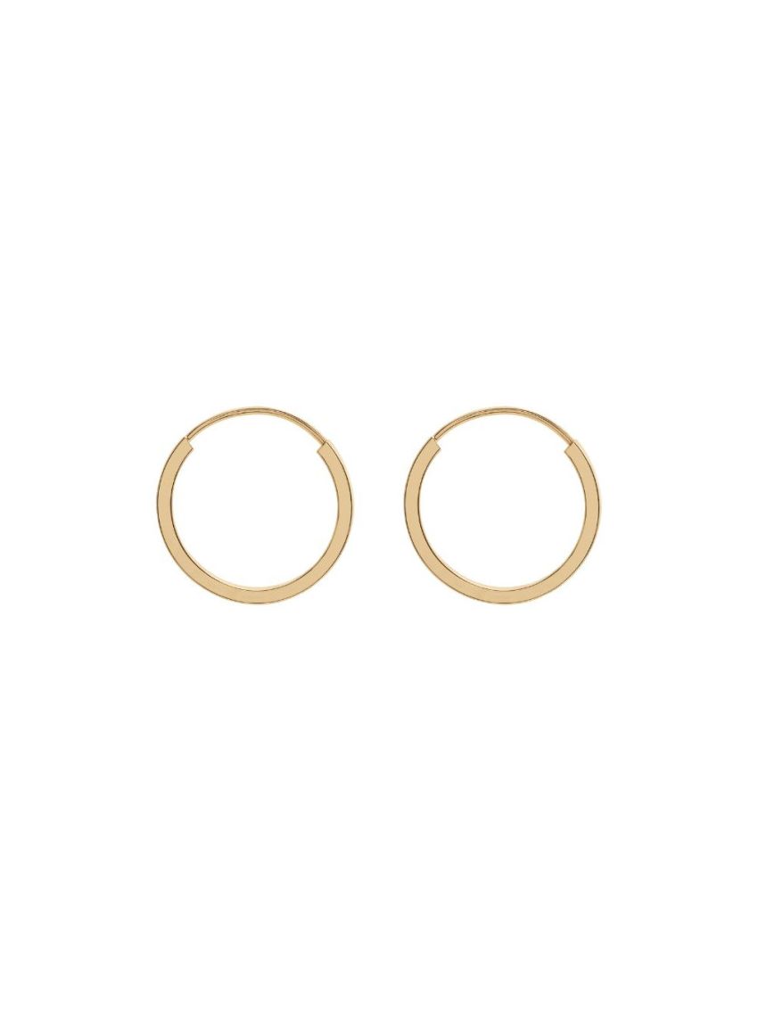 Brinco de Argola Ouro 18k Fio Quadrado Mini