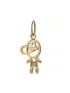 Pingente Menino Ouro 18k com detalhes em Ouro Branco