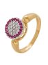 Anel de Ouro 18k com Zircônio Orchidea