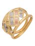 Anel Ouro Tricolor 18k Feminino Interlacciato