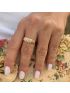 Anel de Ouro 18k Tricolor Feminino 