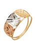 Anel de Ouro 18k Tricolor Feminino 