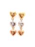 Brinco Ouro 3 Cores Colored Hearts