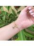Pulseira de Ouro 18k Portuguesa Feminina com Estrela Stella
