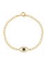 Pulseira de Ouro 18k Feminina Olho Grego com Pedras